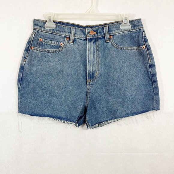 NEW Victorias Secret PINK 29 Medium Wash Denim High Rise Jean Shorts Cut Off - Picture 2 of 8